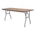 Mccourt McCourt 71010 96 x 18 Inch Plywood Folding Table - Vinyl Edge with Black Frame 71010